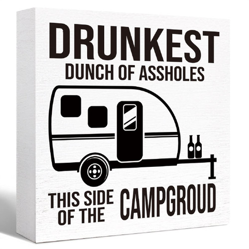 Camping Decor Funny Camping Sign Rustic Drunkest Dunch of As Wood Block Sign Home RV Camper Decor,Camper Decorations Accessories for Inside,Camping Gifts Camping Decor Funny Camping Sign Rustic Drunkest Dunch of As Wood Block Sign Home RV Camper Decor,Camper Decorations Accessories for Inside,Camping Gifts