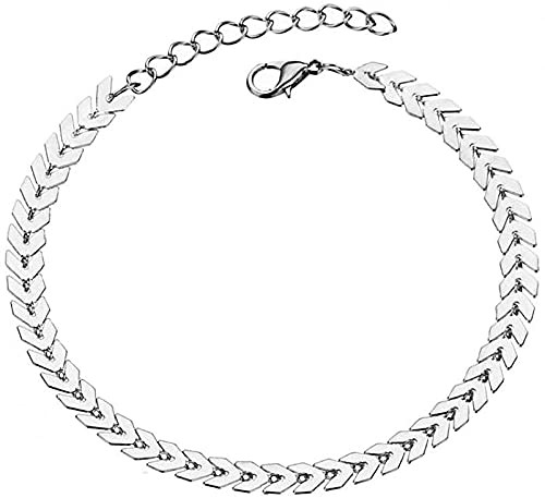 U-K Sterling Silver Ankle Bracelet Women 925 Silver Anklet Foot Jewelry Chain Beach Silver Bracele Durable and Deft