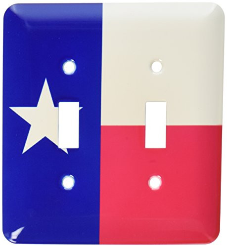 3dRose lsp_158447_2 Flag of Texas Tx Us American United State of America Usa Blue Red White The Lone Star Flag Double Toggle Switch