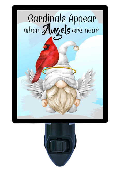 Decoratvie LED Photo Night Light, Angel Gnome, Religious, Angels, Cardinal, Red Bird LED Night Light