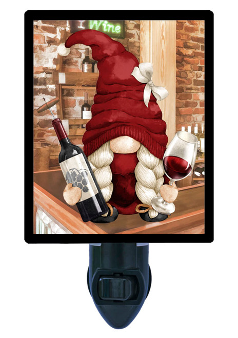 Decoratvie LED Photo Night Light, Wine Gnome, Kitchen, Bar LED Night Light