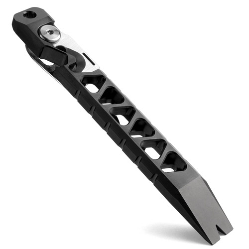TISUR Titanium EDC Pry Bar, Keychain Multitool Tool, Pocket Tool Pry Bar Bottle Opener Keychain Outdoor Tool, Titanium Key Chain for Men