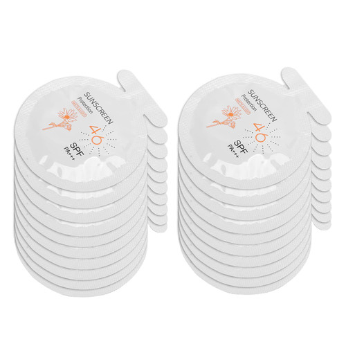 Travel Sunscreen Bulk,SPF46,Sunscreen Mini,Mini Sunscreen Bulk,Travel Moisturizing Sunscreen Waterproof Sweatproof Refreshing Sunblock 3mlx20 Bags