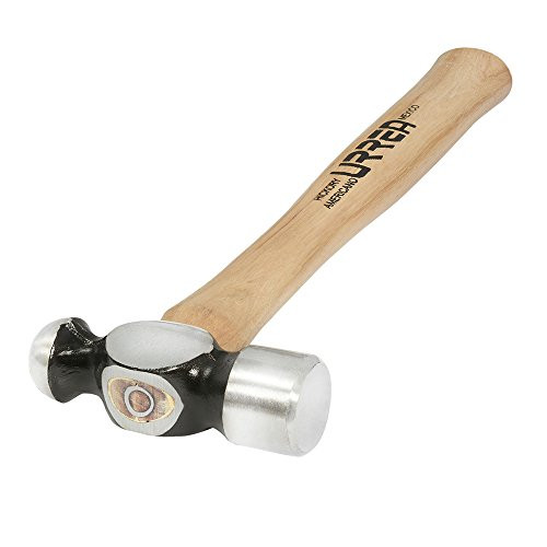 Urrea 1308P 8-Ounce Ball Pein Hammer with Hickory Handle, Steel