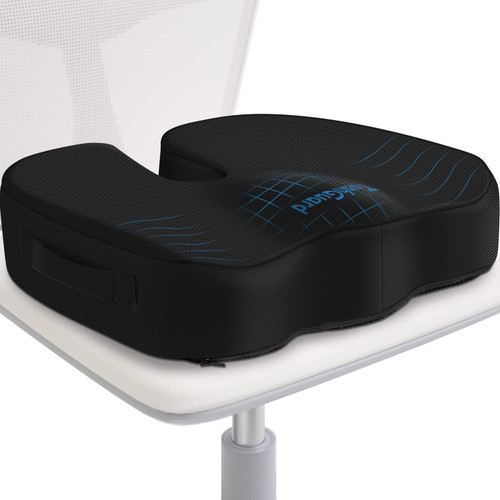 TushGuard Seat Cushion for Office Chair Memory Foam Non-Slip Cushion Back, Coccyx, Sciatica, Tailbone Pain Relief Butt Pillow for Office Chair, Car, Wheelchair, Black, X-Large TushGuard Seat Cushion for Office Chair Memory Foam Non-Slip Cushion Back, Coccyx, Sciatica, Tailbone Pain Relief Butt Pillow for Office Chair, Car, Wheelchair, Black, X-Large