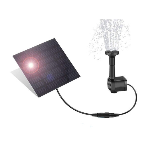 Solar Bird Bath Fountain Pump 1.4W Solar Powered Water Pump for Fountain Solar Fountain Pump Water Fountain Panel Kit for Small Pond,Pool, Fish Tank, Bird Bath, Garden and Lawn, 180L/H