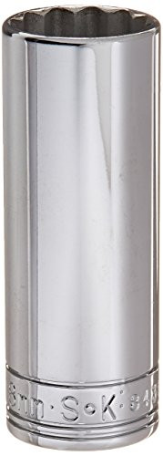 SK Hand Tool 8438 12 Point 18mm Drive Deep Socket, 3/8-Inch, Chrome