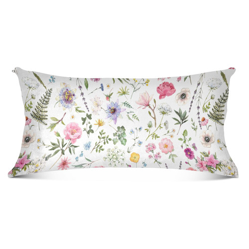 Floral Rose Throw Pillow Covers Velvet Pillow Covers Soft Cushion Covers Comfortable Pillowcases Decorative Pillows for Sofa Bed Car Home Decor - Body, 21x54 in