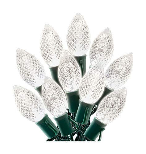 Celebrations 47656-71 LED C9 Light Set, Cool White, 25 Count