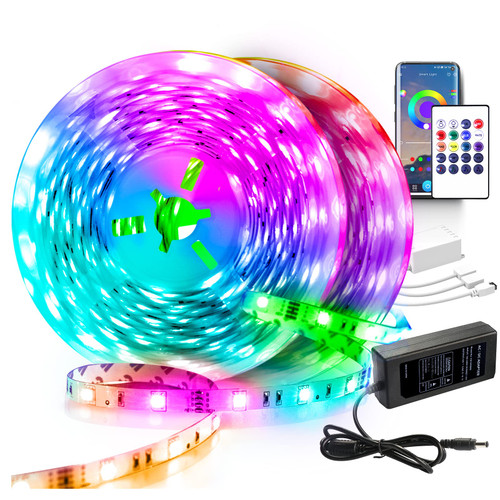 VOLIVO Smart Led Strip Lights 200ft, RGB App Controlled Bluetooth Led Light Strip Sync with Music, Color Changing Led Lights for Bedroom, Home Decoration VOLIVO Smart Led Strip Lights 200ft, RGB App Controlled Bluetooth Led Light Strip Sync with Music, Color Changing Led Lights for Bedroom, Home Decoration