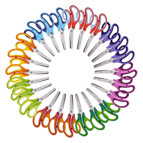 WA Portman 5 Inch Blunt Kids Scissors 24 Pack - School Scissors Bulk Scissors - Blunt Scissors For Kids - Childrens Scissors - Small Scissors for School Kids Scissors Bulk - Kids Safety Scissors