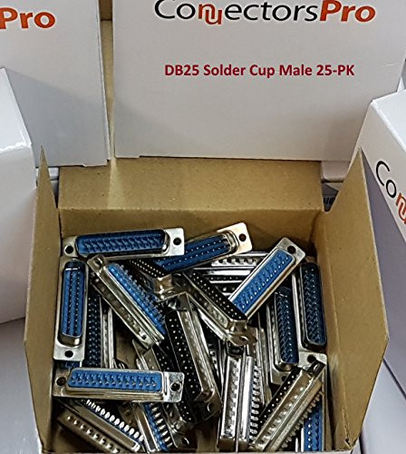 PC Accessories - Connectors Pro DB25 Male D-Sub Solder Cup Connector, 25-PACK
