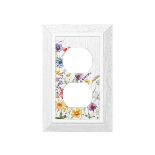Watercolor Floral Outlet Light Switch Cover Decorative Plastic Switch Plates and Outlet Covers Wall Plates for Electrical Kitchen Home Office Decor