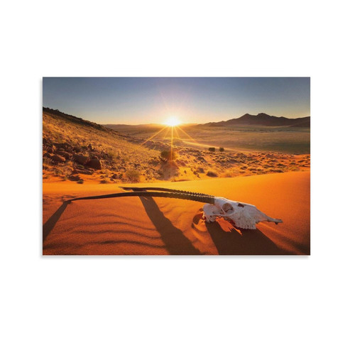 GCOYOZD Desert White Antelope Skeleton Natural Landscape Poster Under The Sun Wall Art Paintings Canvas Wall Decor Home Decor Living Room Decor Aesthetic 24x36inch(60x90cm) Unframe-style GCOYOZD Desert White Antelope Skeleton Natural Landscape Poster Under The Sun Wall Art Paintings Canvas Wall Decor Home Decor Living Room Decor Aesthetic 24x36inch(60x90cm) Unframe-style