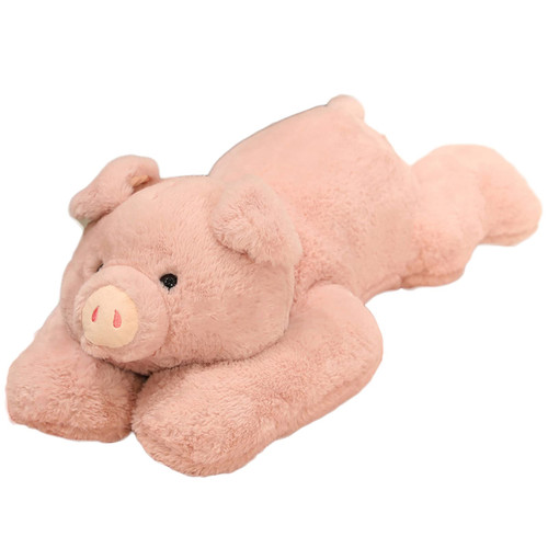 Hronsa Weighted Stuffed Animals, 19.7in 3.3lbs Weighted Pig Stuffed Animal Toy Cute Pink Pig Plush Pillow for Adults Boys Girls