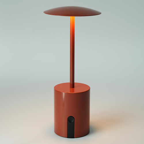 WEILAILUX Stylish 4000mAh Battery Operated Table Lamp, Portable Cordless Table Lamp Rechargeable, Touch Dimmable 2700K Night Light, for Home/Outdoor/Patio/Camping/Restaurant (Terracotta)