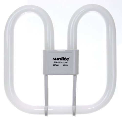 Sunlite F28/2D/827/4P 28-Watt 2D Linear Fluorescent Light Bulb GR10q Base, 2700K