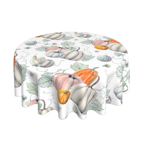 Sunshineyan Fall Round Tablecloth 70 Inch, Autumn Harvest Pumpkin Tablecloths Stain Resistance Polyester Thanksgiving Table Cloth for Holiday Parties Kitchen Dining Indoor Outdoor Sunshineyan Fall Round Tablecloth 70 Inch, Autumn Harvest Pumpkin Tablecloths Stain Resistance Polyester Thanksgiving Table Cloth for Holiday Parties Kitchen Dining Indoor Outdoor