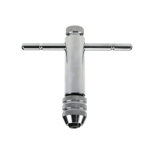 Neopaftu Ratchet Tap Wrench T-Handle,Adjustable T Handle Holder Reamer Hand Tapping Tool for Metric M3-M8,M5-M12 Thread Taps (M5-M12 short)