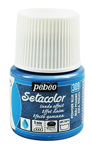 Pebeo Suede Effect Setacolor Fabric Paint, 45ml, Powder Blue