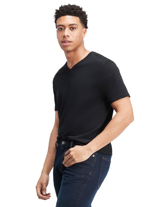 Gap Mens Everyday Short Sleeve V-Neck T-Shirt T Shirt, True Black V2, X-Large US