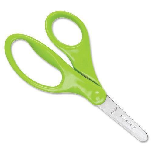 Fiskars Blunt-Tip Children's Scissors - 1.75" Cutting Length - 5" Overall Length - Blunted - Straight - Stainless Steel, Plastic - Assorted Fiskars Blunt-Tip Children's Scissors - 1.75" Cutting Length - 5" Overall Length - Blunted - Straight - Stainless Steel, Plastic - Assorted