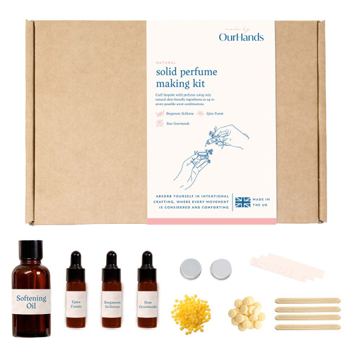 Solid Perfume Kit by OurHands - set to blend your own natural, skin-friendly solid fragrance Solid Perfume Kit by OurHands - set to blend your own natural, skin-friendly solid fragrance