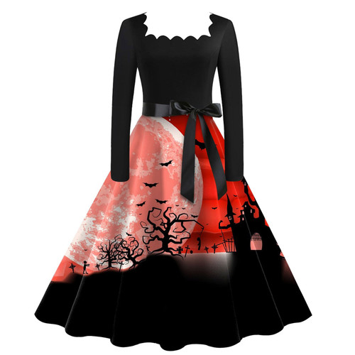 Halloween Dresses for Women 2023, Gothic Tulle Dress Loose Womens Dress Solid Gothic Criss Cross Women's Casual Fashion Square Neck Long Sleeve Halloween Printed Vintage Dresses (1-Red,X-Large) Halloween Dresses for Women 2023, Gothic Tulle Dress Loose Womens Dress Solid Gothic Criss Cross Women's Casual Fashion Square Neck Long Sleeve Halloween Printed Vintage Dresses (1-Red,X-Large)