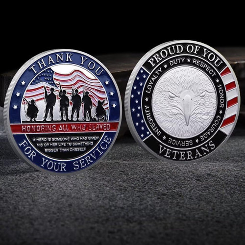 Thank You for Your Service Military Appreciation Challenge Coin United States Veteran Challenge Coin