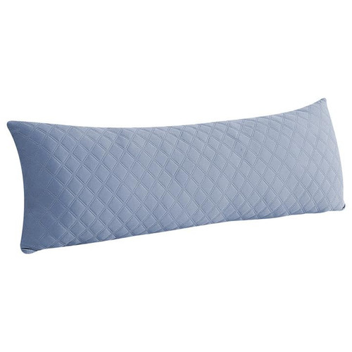 YUGYVOB Cooling Body Pillow for Adults - Soft Quilted Full Body Pillow for Side Sleeper - Adjustable Long Pillow Insert for Sleeping - 20x54 inch (Blue)