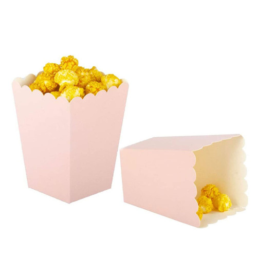 Pink Popcorn Boxes Cardboard Popcorn Favor Containers,Pack of 24