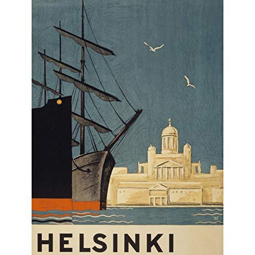 TRAVEL TOURISM HELSINKI FINLAND TUOMIOKIRKKO CATHEDRAL SHIP NEW FINE ART PRINT POSTER PICTURE 30x40 CMS CC4409