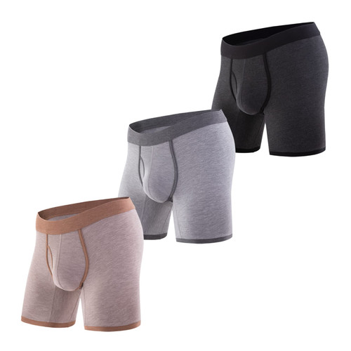 BAMBOO COOL Men's Underwear Boxer Briefs Soft Breathable Bamboo Underwear Moisture-wicking Boxer Briefs for Men 3 Pack BAMBOO COOL Men's Underwear Boxer Briefs Soft Breathable Bamboo Underwear Moisture-wicking Boxer Briefs for Men 3 Pack