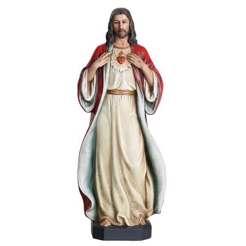 BC BUILDCLASSIC Sacred Heart of Jesus Figure, Jesus Statues, Catholic Gifts 10 inches H, Hand Painted BC BUILDCLASSIC Sacred Heart of Jesus Figure, Jesus Statues, Catholic Gifts 10 inches H, Hand Painted