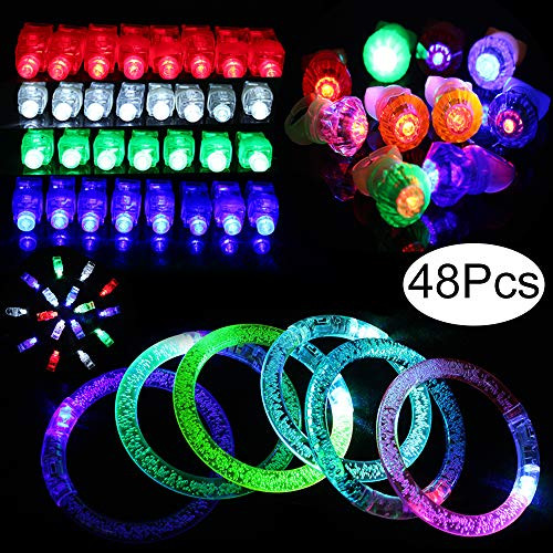 Outee 48 Pcs Glow Sticks Bulk Toys Party Favors Glow in The Dark Led Party Supplies Including 6 Glow Sticks Bulk Bracelets Light Up Rings Finger Lights for Kids Birthday Christmas Party Outee 48 Pcs Glow Sticks Bulk Toys Party Favors Glow in The Dark Led Party Supplies Including 6 Glow Sticks Bulk Bracelets Light Up Rings Finger Lights for Kids Birthday Christmas Party