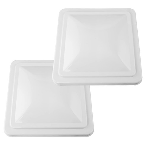 caqeg 2 Pack 14" Universal Roof Vent Cover Vent Lid Replacement for RV, Trailer, Camper, Motorhome Roof Vent Cover White