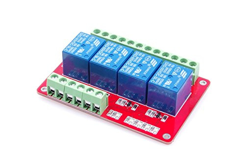 LM YN DC 5V 4-Channel Relay Control Module 4CH Relay Module Low Level Trigger With Red and Blue Indicators for Arduino