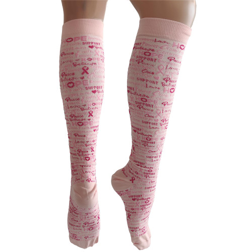 Breast Cancer Awareness Socks,Women's Pink Compression High Sock,Breast Cancer Gifts for Women,Pink Ribbon Print Socks for Women Men.(Pink Socks Breast Cancer) Breast Cancer Awareness Socks,Women's Pink Compression High Sock,Breast Cancer Gifts for Women,Pink Ribbon Print Socks for Women Men.(Pink Socks Breast Cancer)