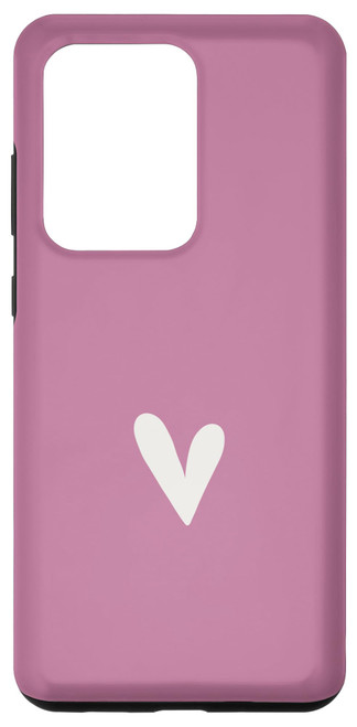 Galaxy S20 Ultra Purple - Cute Simple Elegant Hand Drawn Heart Case