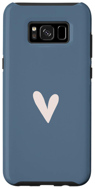 Galaxy S8+ Chic Elegant Hand Drawn Heart Cute - Slate Blue Case