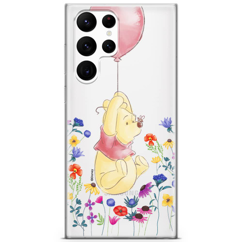 ERT GROUP Mobile Phone case for Samsung S22 Ultra Original and Officially Licensed Disney Pattern Winnie The Pooh and Friends 028 adapted to The Shape of The Mobile Phone, Partially Transparent