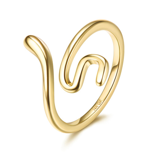 FASACCO 14k Gold Fillled Toe Rings for Women Hug CZ Triple Simple Band Toe Rings Adjustable Toe Rings Snake Toe Ring