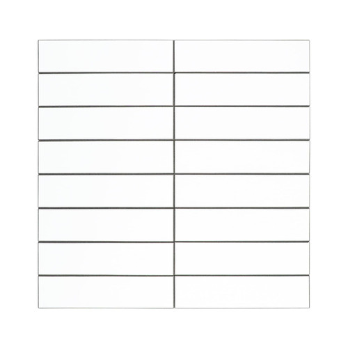 HOMEART White Peel and Stick Backsplash for Kitchen, Stacked Bond Linear Stick on Backsplash Subway Tile, Self Adhesive Peel and Stick Wall Tiles (6 Sheets)