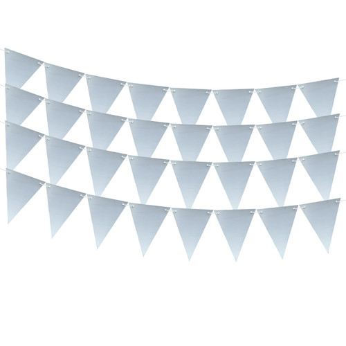 44ft Silver Party Decorations, Hanging Glitter Paper Triangle Flag DIY Banner for Gloss Silver Decorations Graduation Decorations 2023 Gold Backdrop Bachelorette Engagement Wedding Baby Bridal Shower