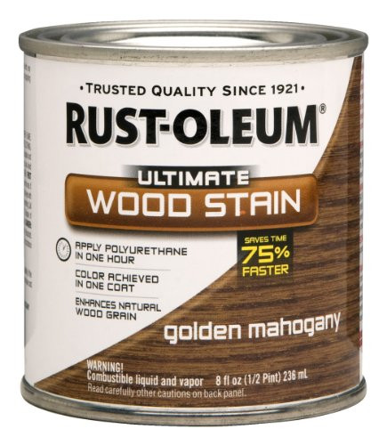 Rust-Oleum 260371 Ultimate Wood Stain, Half Pint, Golden Mahogany