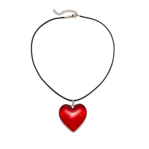 Big Heart Pendant Choker Necklaces - Chunky Glass Puffy Heart Choker Necklace for Women Y2K Grunge Jewelry Gifts for Teen Girls (red heart) Big Heart Pendant Choker Necklaces - Chunky Glass Puffy Heart Choker Necklace for Women Y2K Grunge Jewelry Gifts for Teen Girls (red heart)