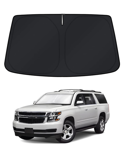 KUST Windshield Sun Shade for 2015-2020 Chevy Suburban Window Shade Sun Visor Cover Foldable Blocks UV Rays Keep Your Car Cooler
