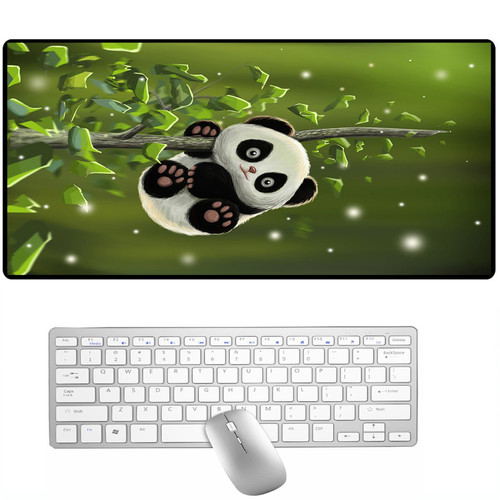 Extended Gaming Mouse Pad with Non-Slip Rubber Base,Personalized Gaming Mouse Pad,Large Desk Pad Baby Panda Cute Pad Desktop Keyboard Mouse Mat Office and Home L?15.74"x27.59"x0.12"?