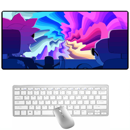 Large Gaming Mouse Pad Personalized Gaming Mouse Pad Non-Slip Rubber Base Desk Pad Keyboard Pad Office Desktop Mouse Mat Computer Desk Mat Abstract Lines XXL?15.74"x35.43"x0.12"?