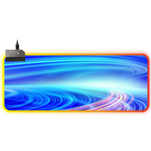 llsxi Abstract Art Large Gaming Mouse Pad with Non-Slip Rubber Base,RGB Mouse Pad with 14 LED Light Modes,Desk Pad Keyboard Pad,Mouse Mat for Home Office Game XXL?15.74"x35.43"x0.12"?